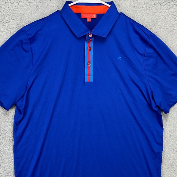 Redvanly Other - Redvanly Mens Golf Polo Shirt XL Blue Rugby Short Sleeve Stretch Athletic Casual